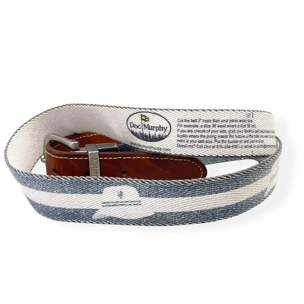 Doc Murphy‎ Cotton Leather Cut To Size Mens Golf Belt 38